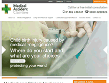 Tablet Screenshot of medicalaccidentclaimline.co.uk